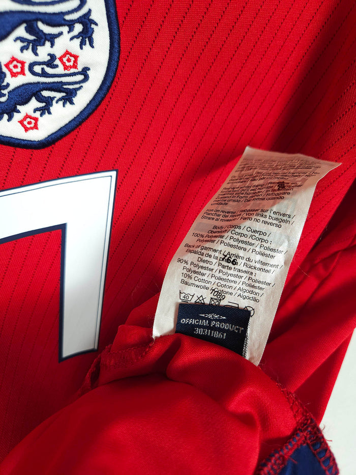 2008-10 England Away Shirt Beckham #7 - detailed view