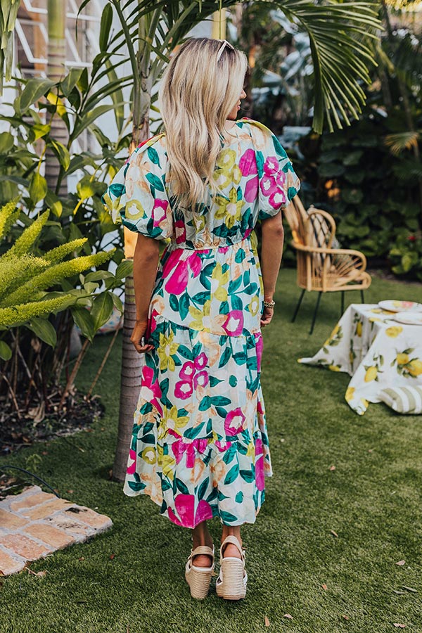 Porch Swing At Sunset Floral Midi