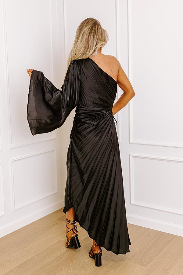 Martini Mixer Pleated Maxi Dress