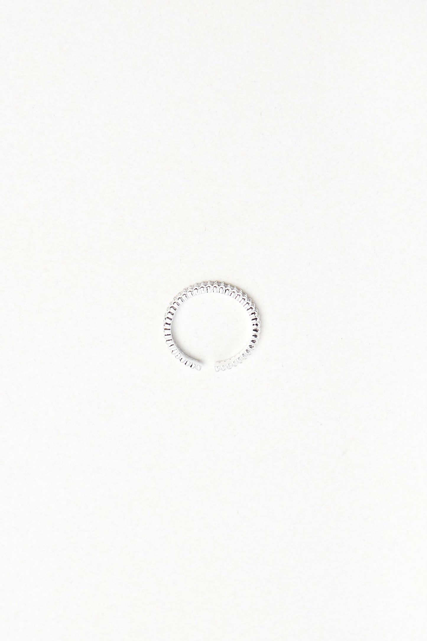 ADJUSTABLE ZIRCONIA BEADED RING