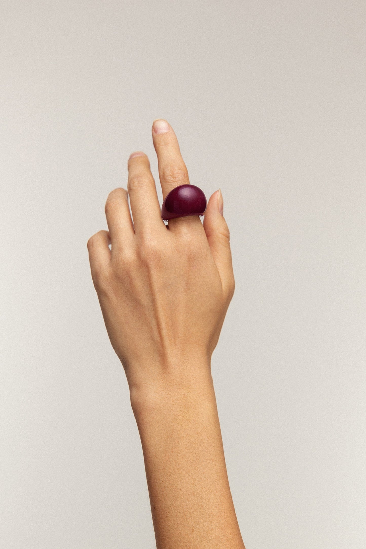 CHUNKY STONE DOME RING