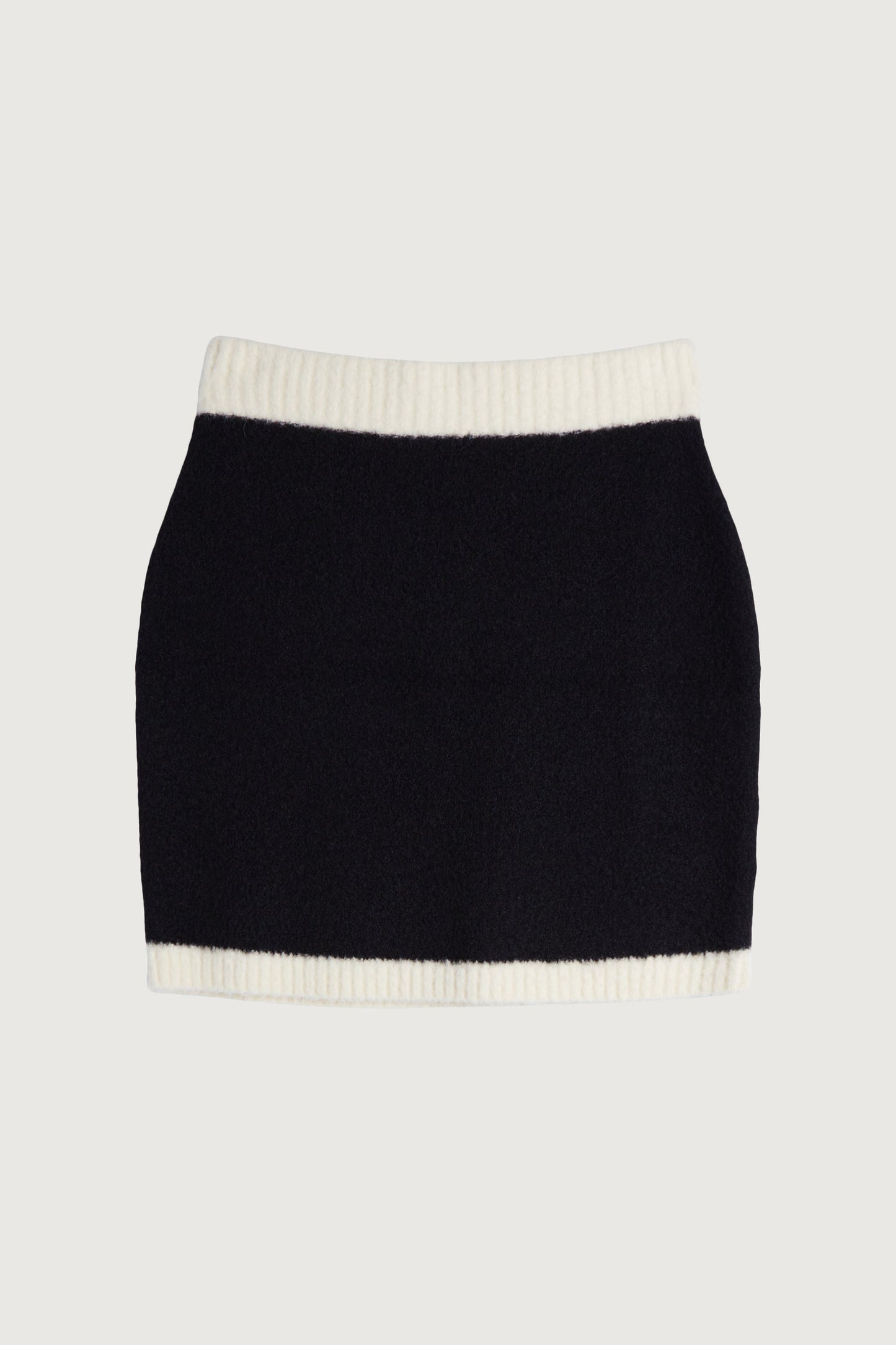 FUZZY COLOUR BLOCK MINI SKIRT