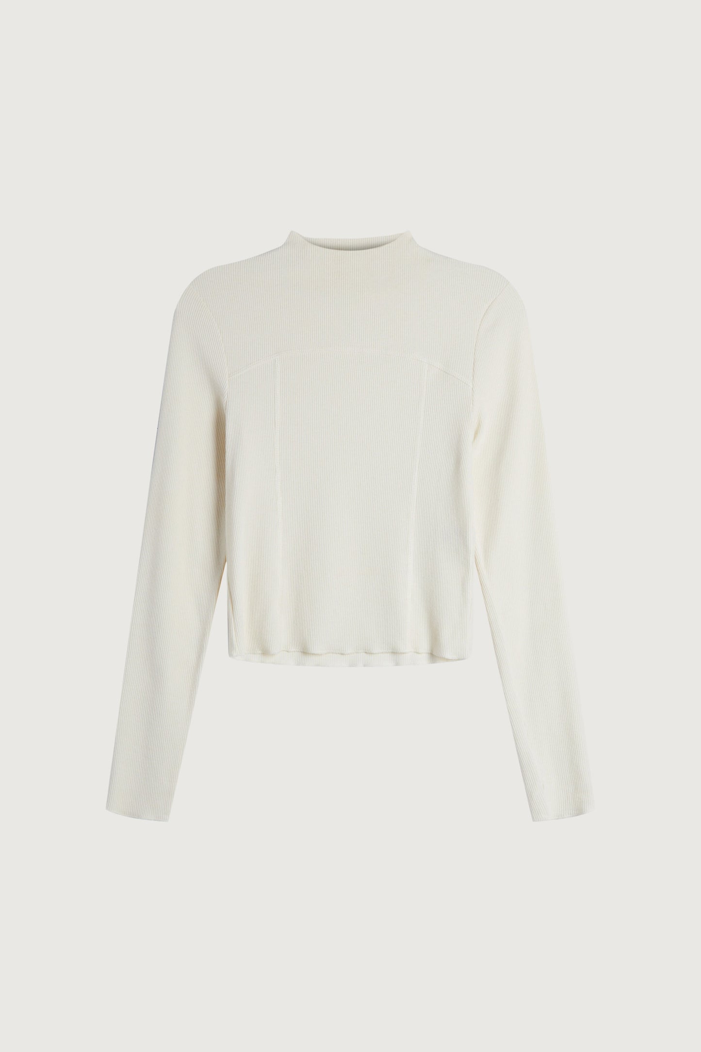 EXPOSED SEAM MOCKNECK TOP