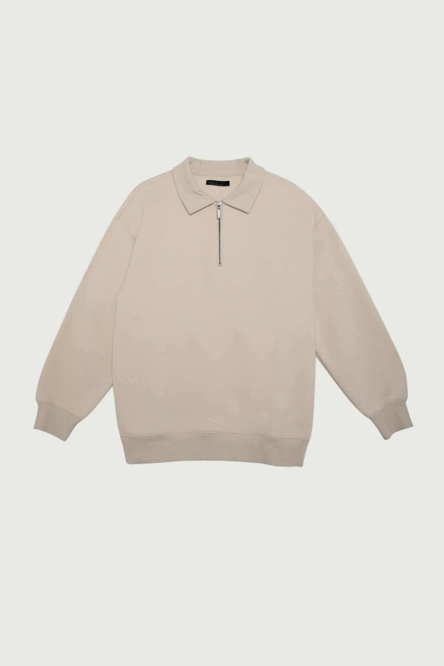 COLLARED HALF-ZIP SWEATSHIRT