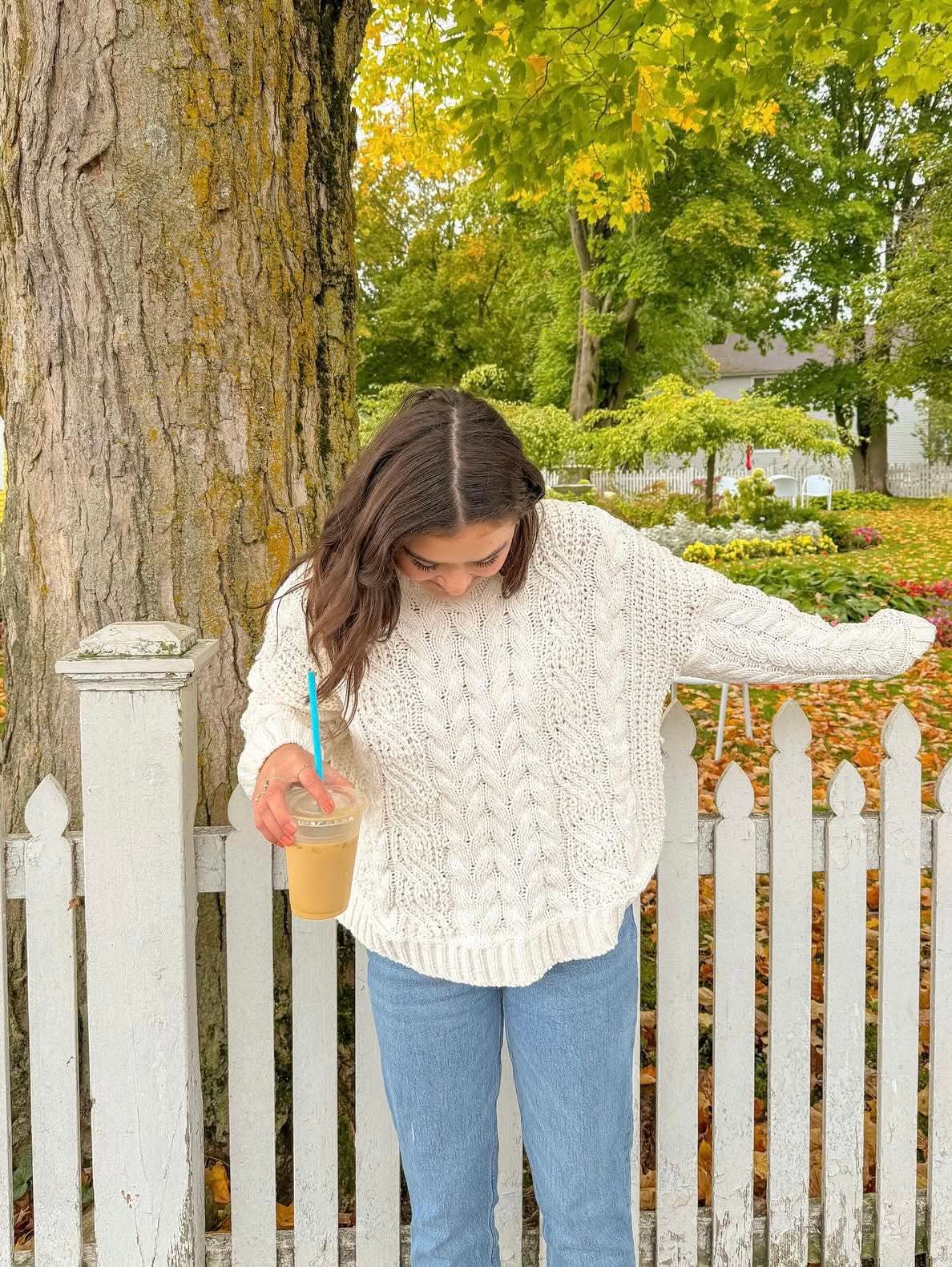 Anastasia Ivory Cable Knit Sweater