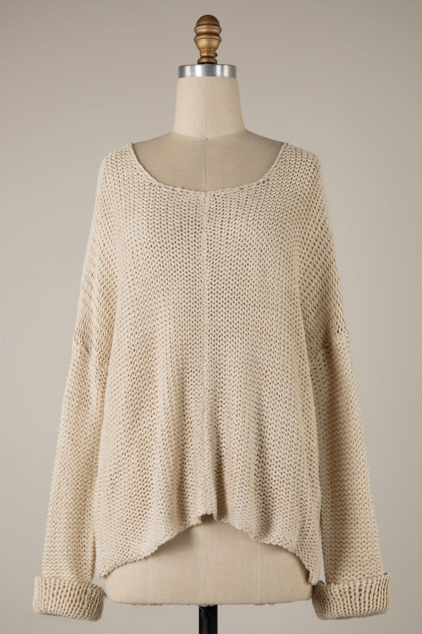Bradford Beige Oversized Sweater