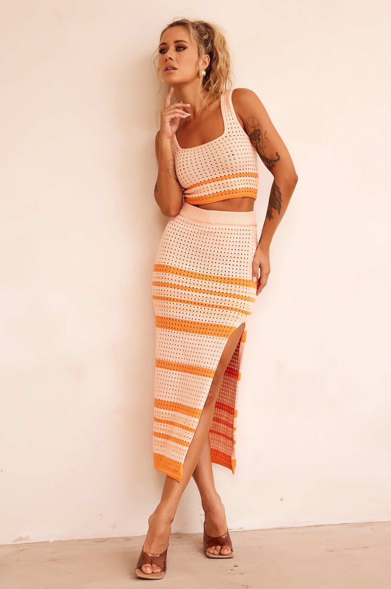 In The Groove Cropped Top - Orange