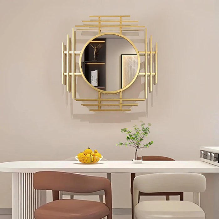 Lattice Gold Wall Mirror