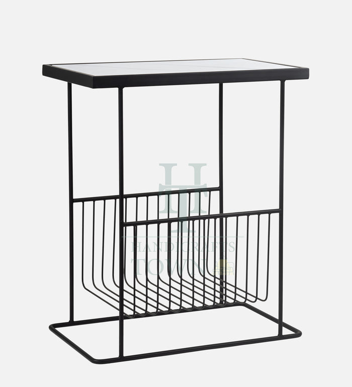 Metal Marble Magazine Holder (Black)