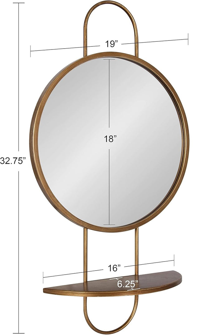 Moderne Gold Arch Wall Mirror