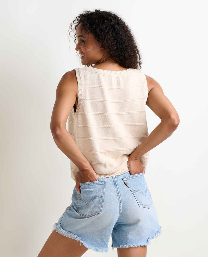 TOAD&CO BIANCA CREW EMBROIDERED WOMENS TANK TOP
