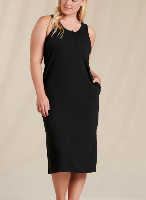TOAD&CO PIRU HENLEY MIDI TANK WOMENS DRESS