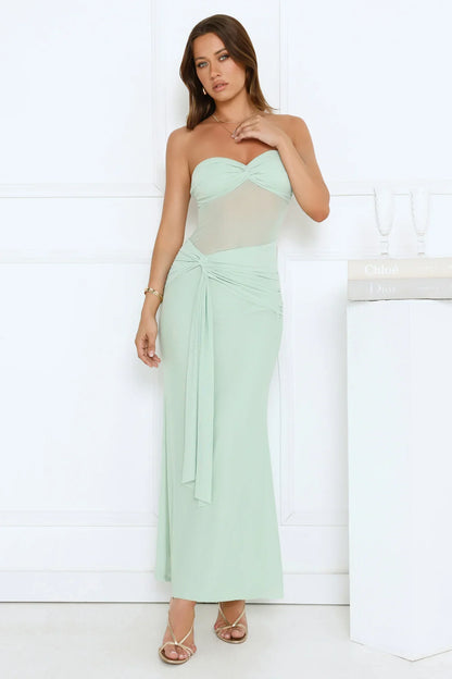 Can’t Get Enough Strapless Maxi Dress Sage