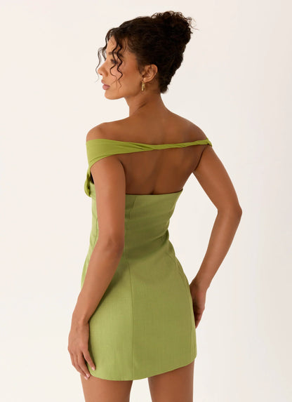 Caterina Mini Dress - Fern Green