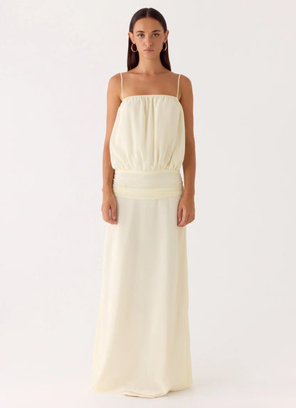 Citrus Kiss Maxi Dress - Baby Yellow