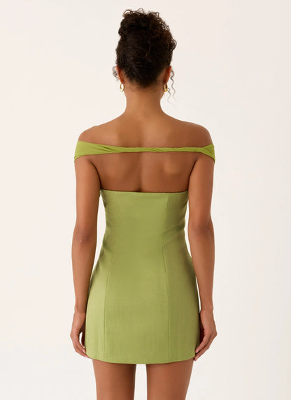 Caterina Mini Dress - Fern Green
