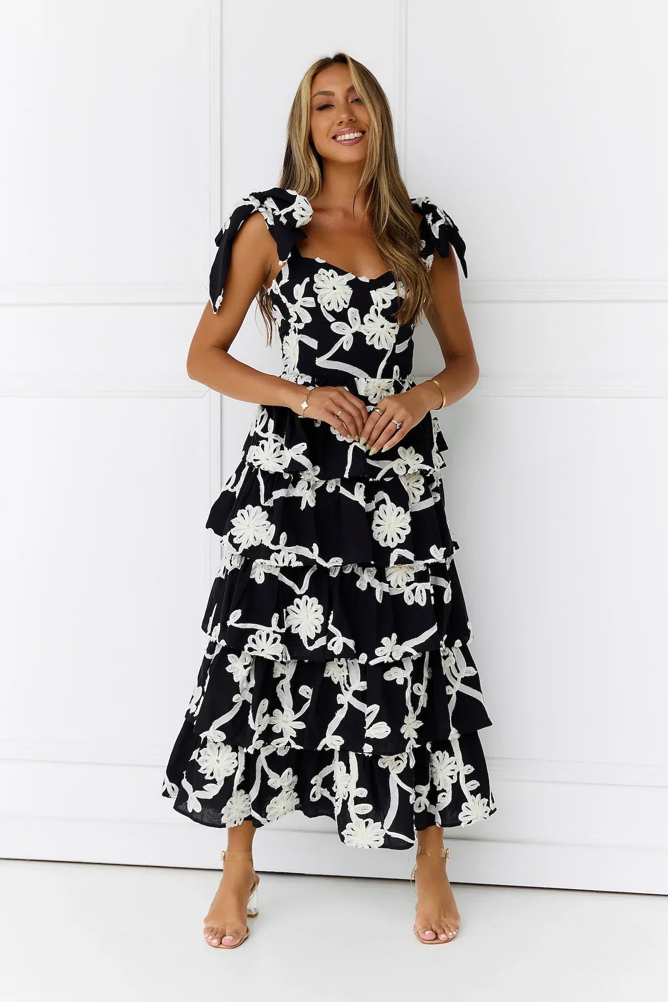 Featherlight Beauty Maxi Dress Black