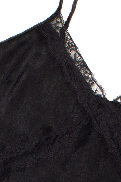 Black Midi Slip Dress