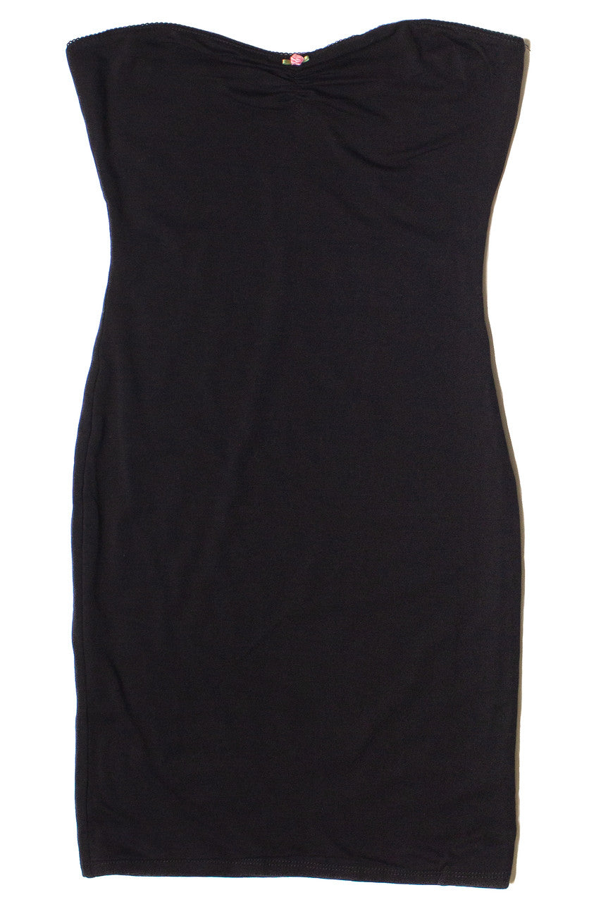 Rose Bud Strapless Bodycon Mini  Dress