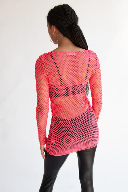 Neon Fishnet Dress