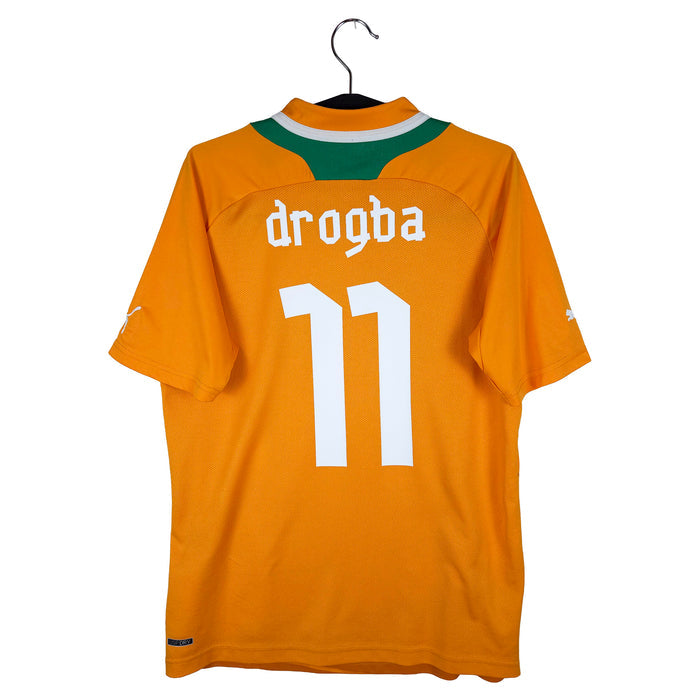 2012-13 Ivory Coast Home Shirt Drogba #11 - back view