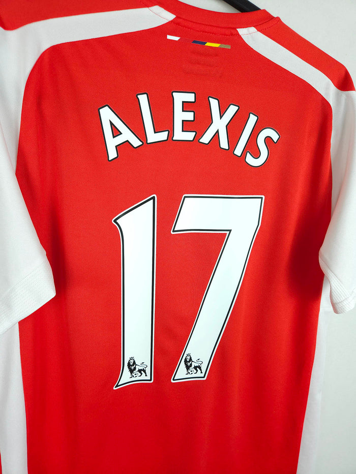 2014-15 Arsenal Home Shirt Alexis #17 - detailed view