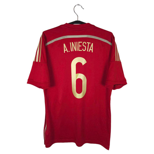2014-15 Spain Home Shirt Iniesta #6 - back view