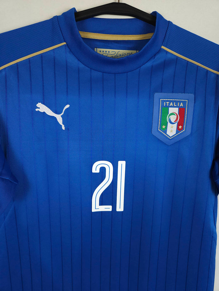 2016-17 Italy Home Shirt Pirlo #21 - detailed view
