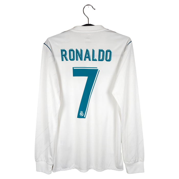2017-18 Real Madrid Home Shirt Ronaldo #7 (LS) - back view