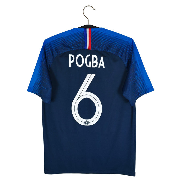 2018-19 France Home Shirt Pogba #6 - back view