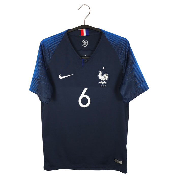 2018-19 France Home Shirt Pogba #6 - front view