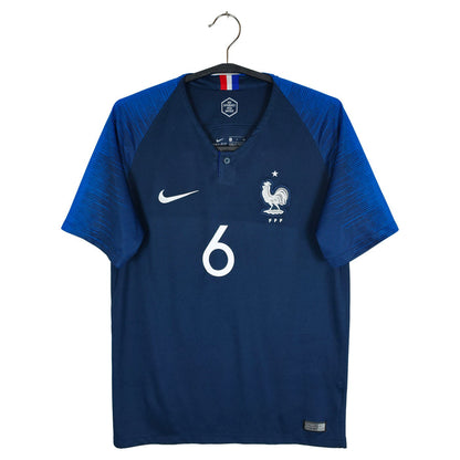 2018-19 France Home Shirt Pogba #6 - front view
