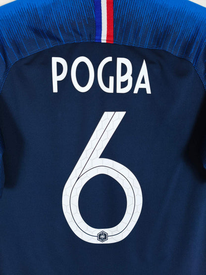 2018-19 France Home Shirt Pogba #6 - detailed view