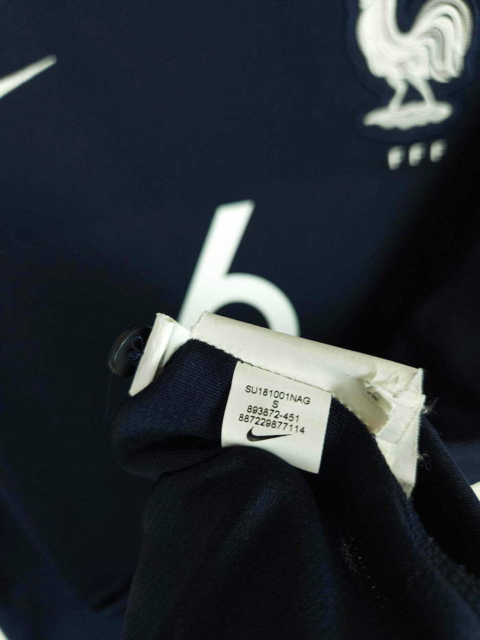 2018-19 France Home Shirt Pogba #6 - detailed view
