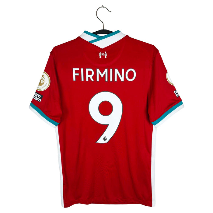 2020-21 Liverpool Home Shirt Firmino #9 - back view