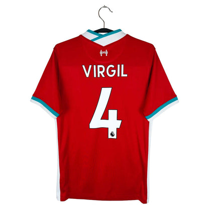 2020-21 Liverpool Home Shirt Virgil #4 - back view