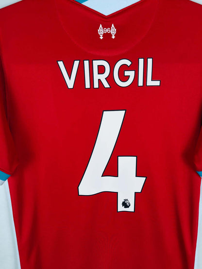 2020-21 Liverpool Home Shirt Virgil #4 - detailed view