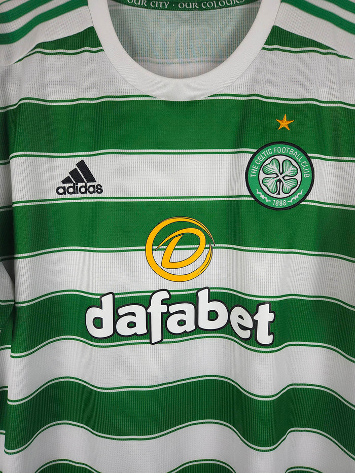 2021-22 Celtic Home Shirt Giakoumakis #7 - detailed view