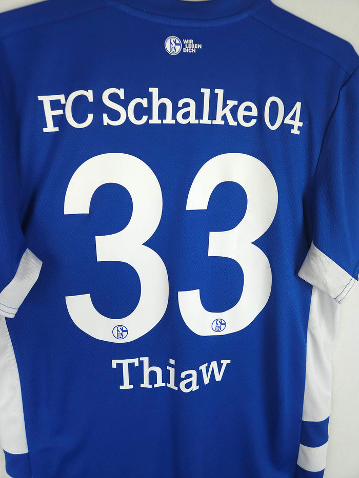 2021-22 Schalke 04 Home Shirt Thiaw #33 - detailed view