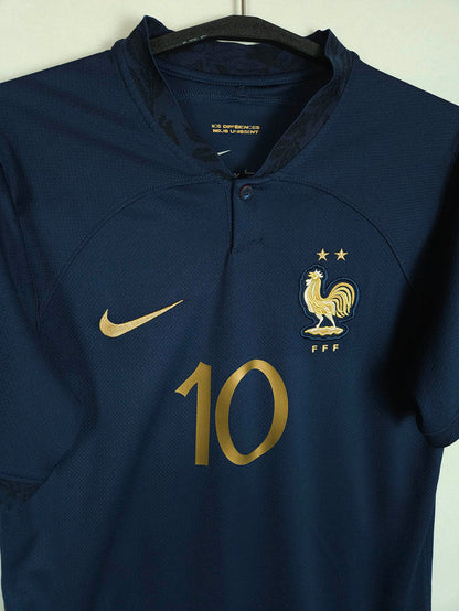 2022-23 France Home Shirt Mbappé #10 - detailed view