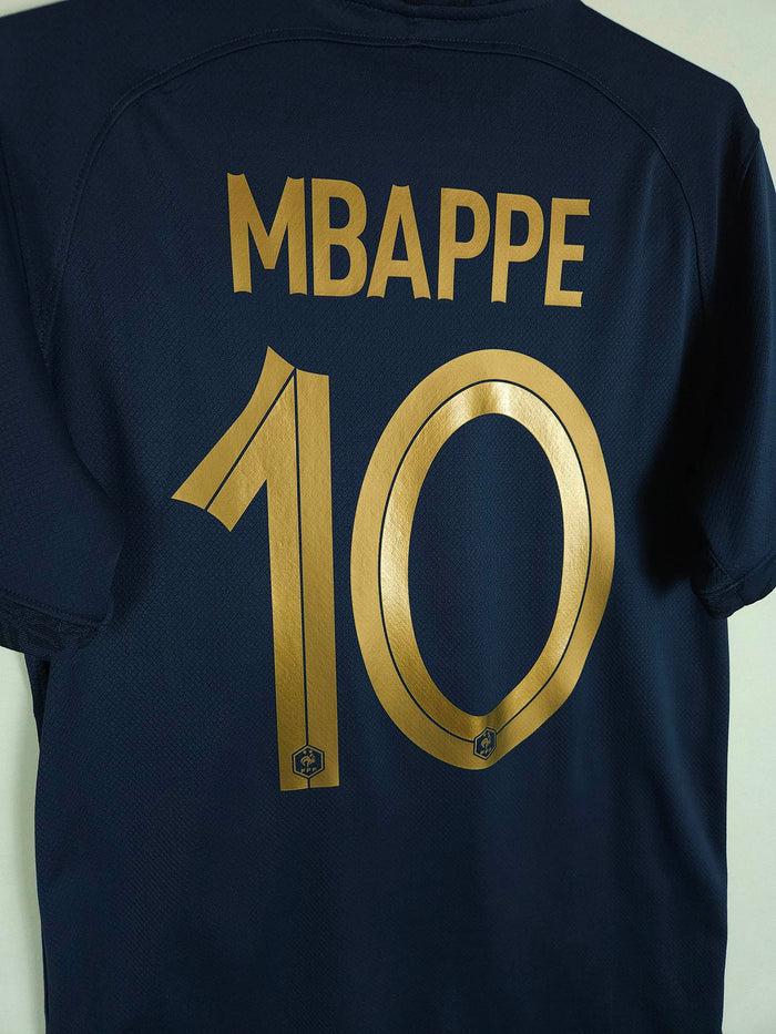 2022-23 France Home Shirt Mbappé #10 - detailed view