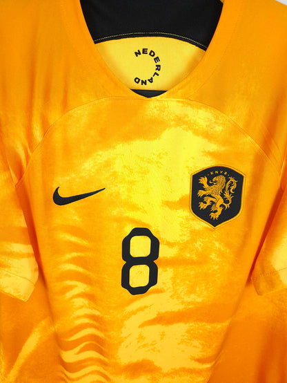 2022-23 Netherlands Home Shirt Gakpo #8 - detailed view