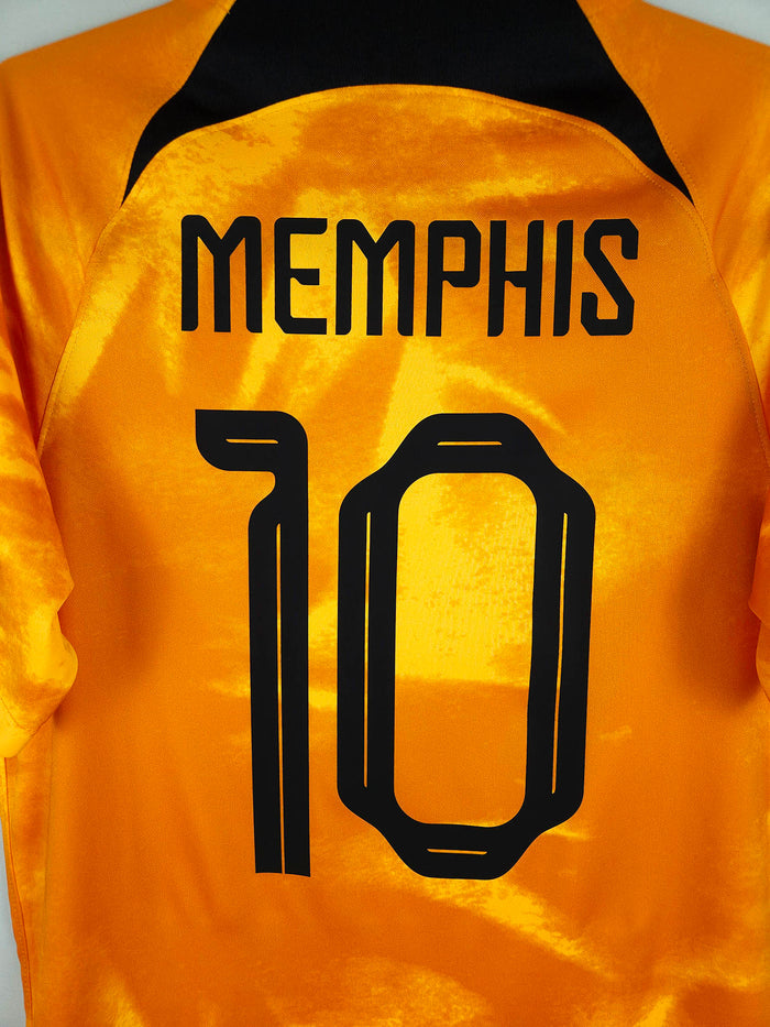 2022-23 Netherlands Home Shirt Memphis #10 - detailed view