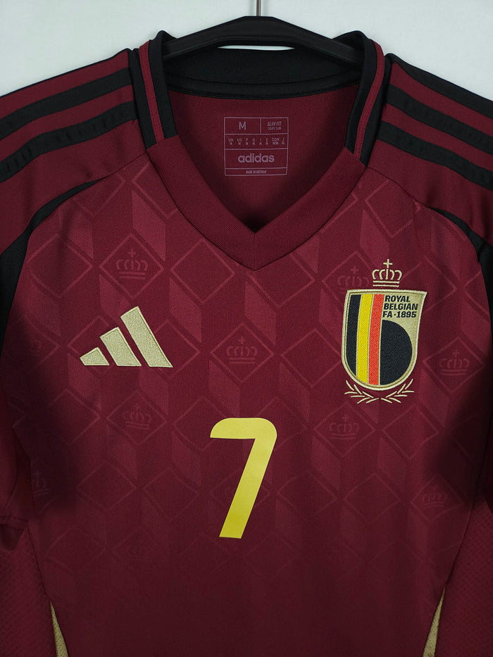 2024-25 Belgium Home Shirt De Bruyne #7 - detailed view