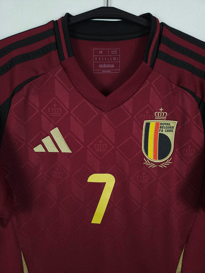 2024-25 Belgium Home Shirt De Bruyne #7 - detailed view