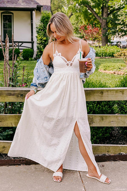 Sweetest Dream Eyelet Maxi In Cream