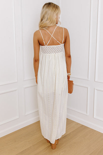 Sweetest Dream Eyelet Maxi In Cream