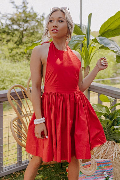 Bring The Prosecco Mini Dress in Red