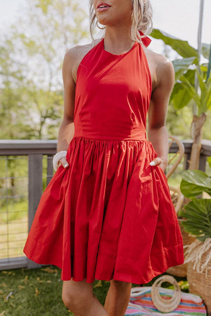 Bring The Prosecco Mini Dress in Red