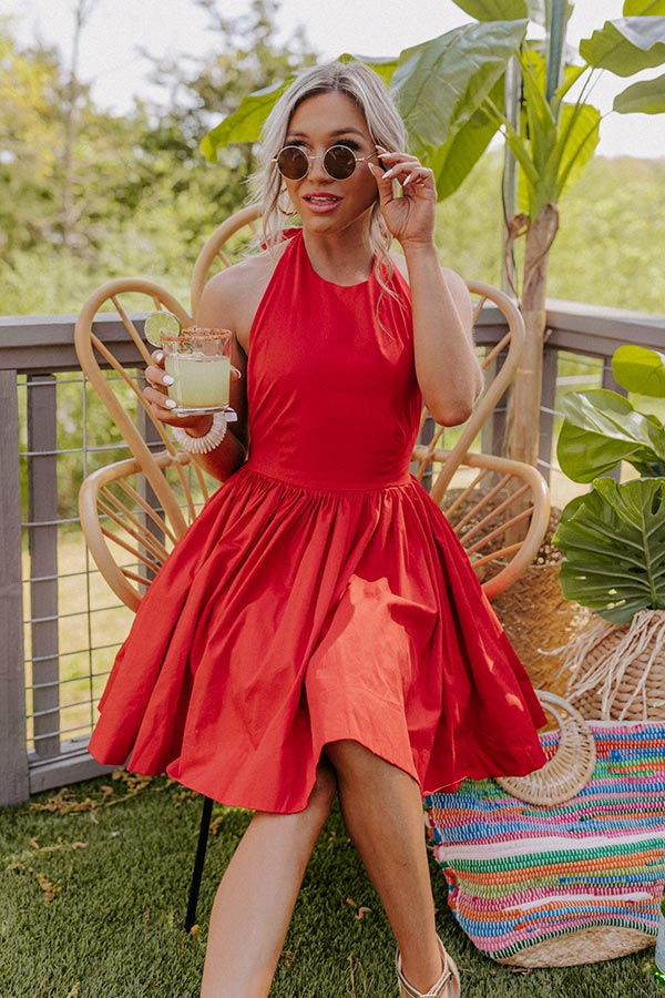 Bring The Prosecco Mini Dress in Red